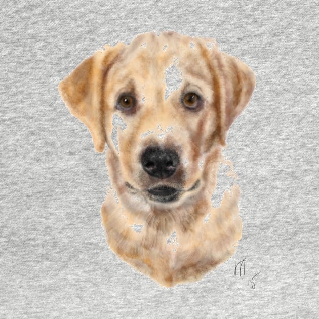 Golden Retrievee Puppy Dog by LITDigitalArt